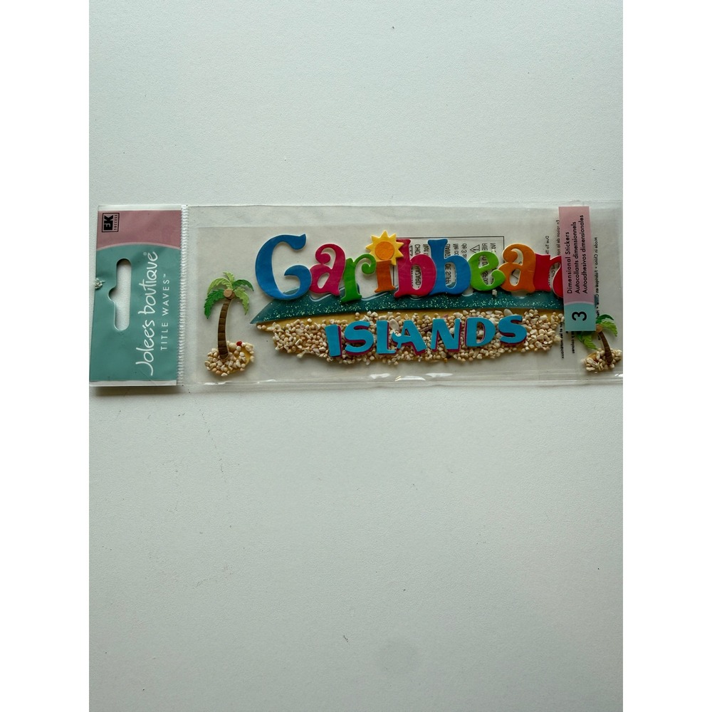 EK Success Jolee's Boutique Caribbean Islands Dimensional Stickers SPJT58 NEW